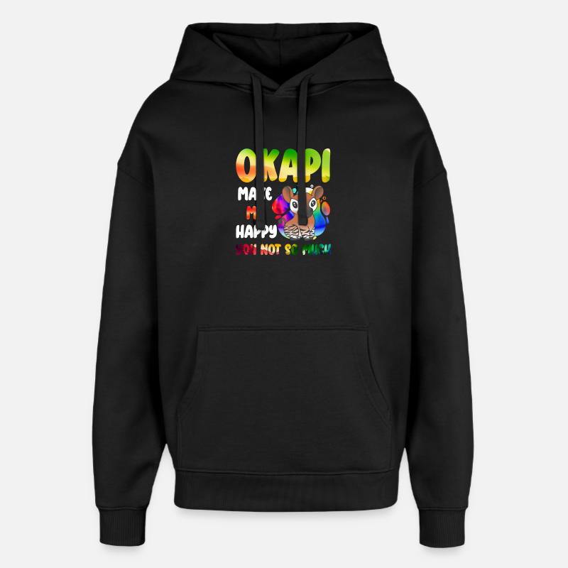 Okapi Wächter des Waldes - Oversized Unisex Hoodie von Stanley/Stella - Schwarz