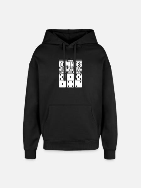 Domino game design - Oversized Unisex Hoodie by Stanley/Stella - black