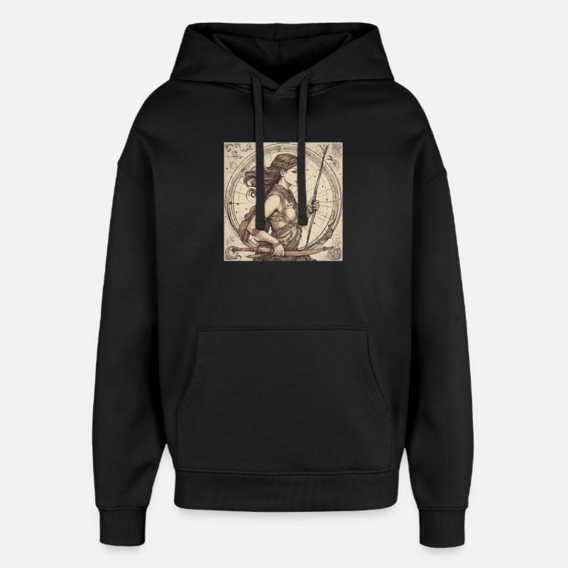 Zodiac Sagittarius - Oversized Unisex Hoodie von Stanley/Stella - Schwarz