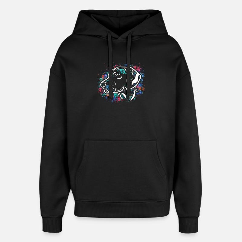 Animaux Chien Peluche préférée Pet - Sweat à capuche unisexe Stanley/Stella Oversized - noir
