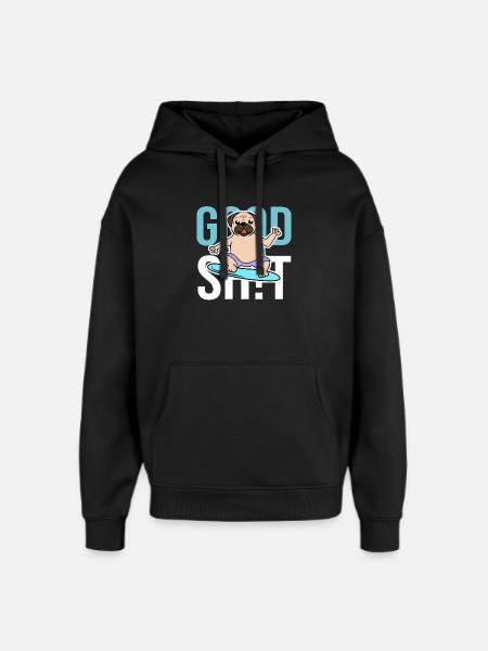 Hund Statement Haustiere Lieblingstier Kuscheltier - Oversized Unisex Hoodie von Stanley/Stella - Schwarz