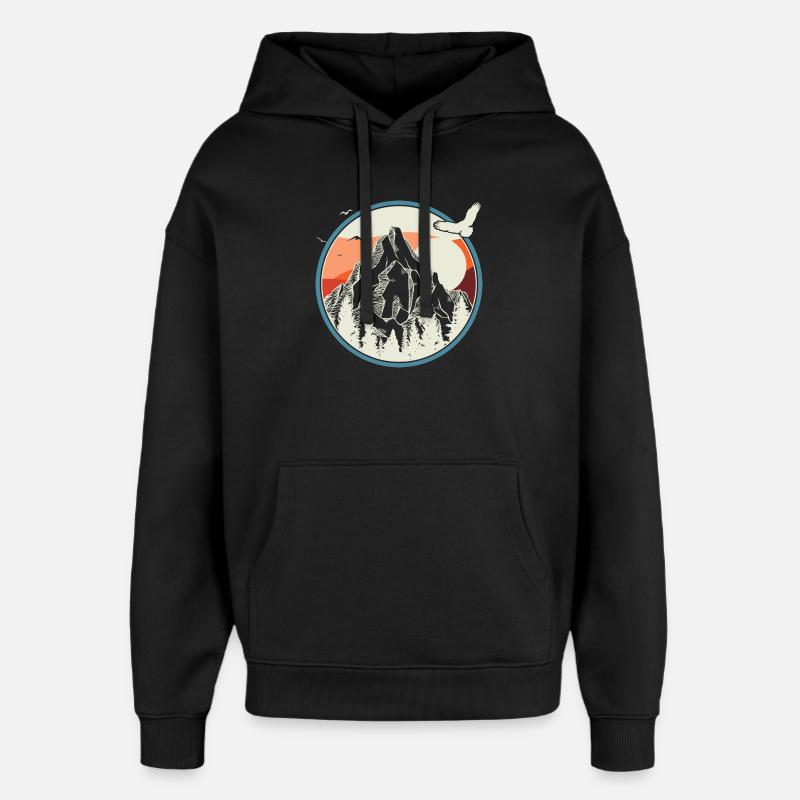 Cercle alpin Lever du soleil - Sweat à capuche unisexe Stanley/Stella Oversized - noir