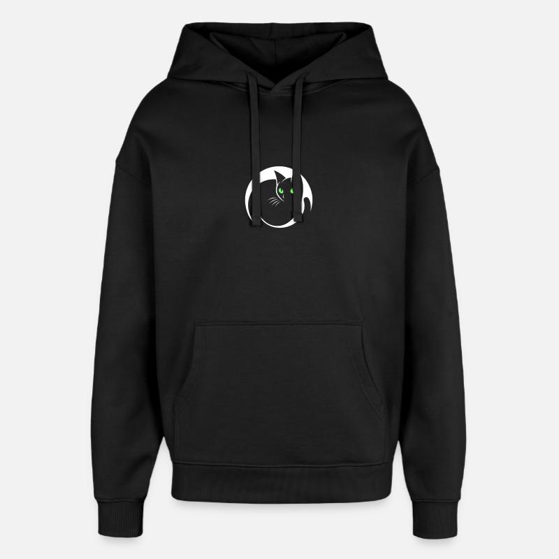 Elegante schwarze Katze - Oversized Unisex Hoodie von Stanley/Stella - Schwarz