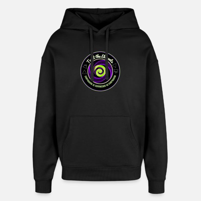Elements Spiral Unity - Oversized Unisex Hoodie by Stanley/Stella - black