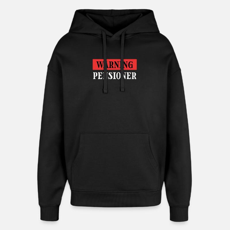 Pensionierung Senior Statement Ruhestand Freizeit - Oversized Unisex Hoodie von Stanley/Stella - Schwarz