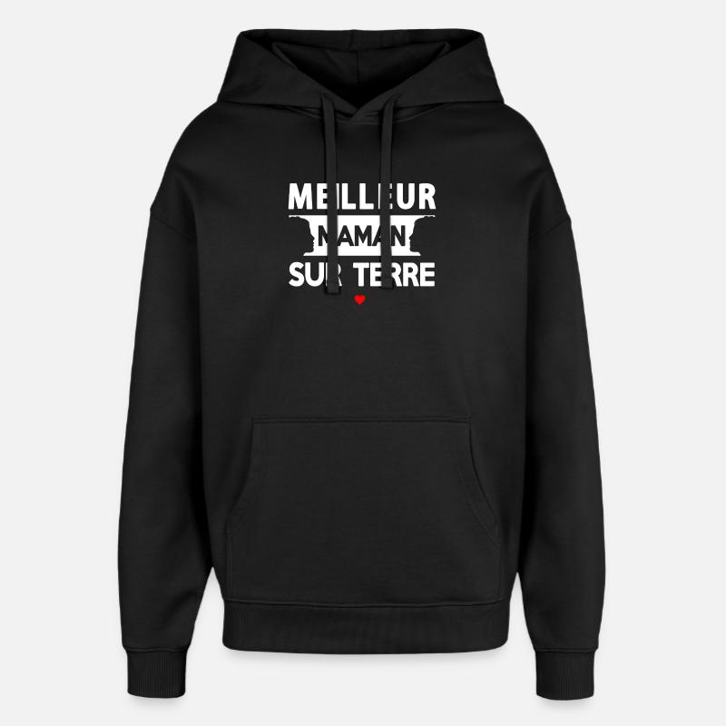 Zitat der Mutter auf der Erde - Oversized Unisex Hoodie von Stanley/Stella - Schwarz