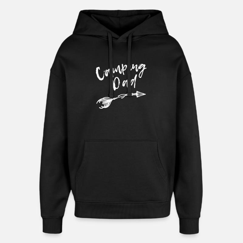 Camping Statement Wanderer Ferien Campen - Oversized Unisex Hoodie von Stanley/Stella - Schwarz