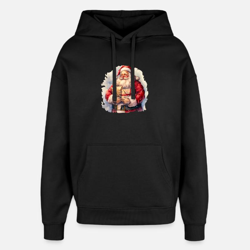 Aquarelle avec cadeaux - Sweat à capuche unisexe Stanley/Stella Oversized - noir