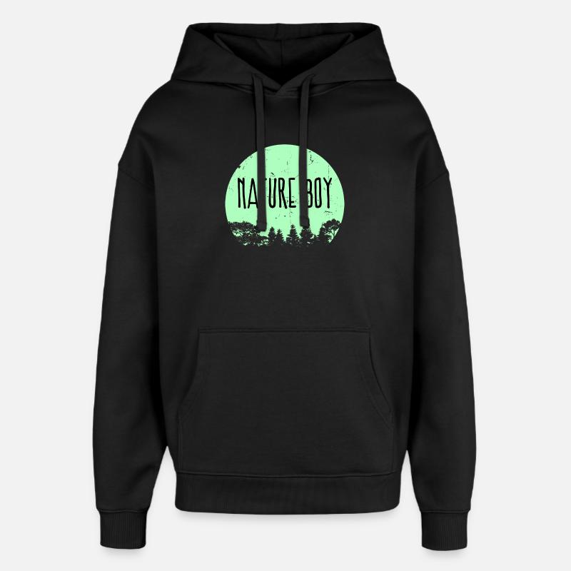 Campingplatz Natur Statement Wanderer Camping - Oversized Unisex Hoodie von Stanley/Stella - Schwarz