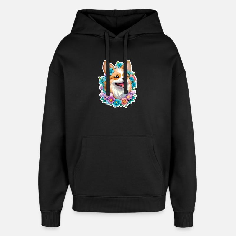 Zwergspitz de Poméranie - Sweat à capuche unisexe Stanley/Stella Oversized - noir