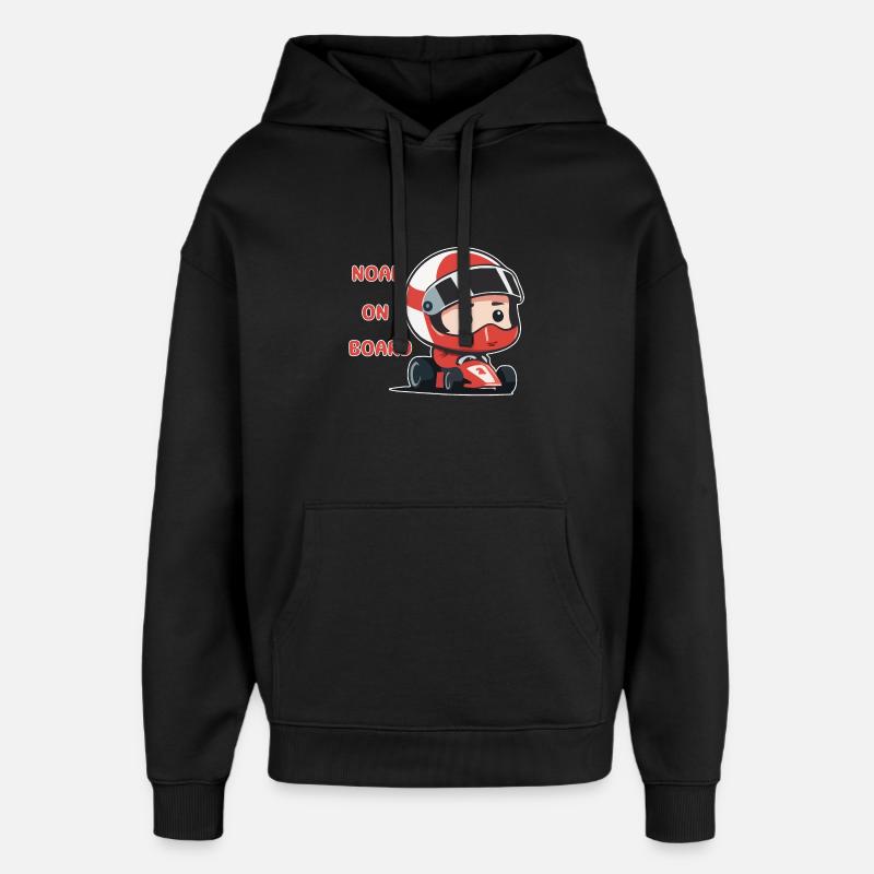 Noah on board - Oversized Unisex Hoodie von Stanley/Stella - Schwarz