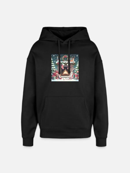 Weihnachts Design 4 - Oversized Unisex Hoodie von Stanley/Stella - Schwarz