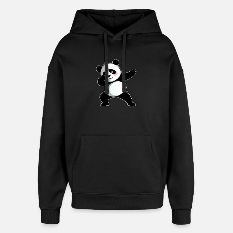 Dabbing Panda - Oversized Unisex Hoodie von Stanley/Stella - Schwarz