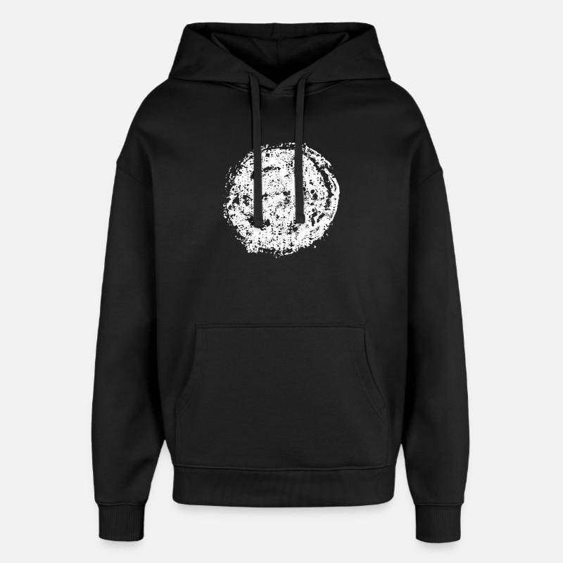 Cercle | L’art | Lune - Sweat à capuche unisexe Stanley/Stella Oversized - noir
