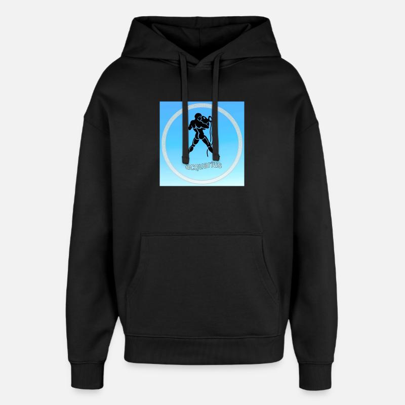 Wassermann - Oversized Unisex Hoodie von Stanley/Stella - Schwarz