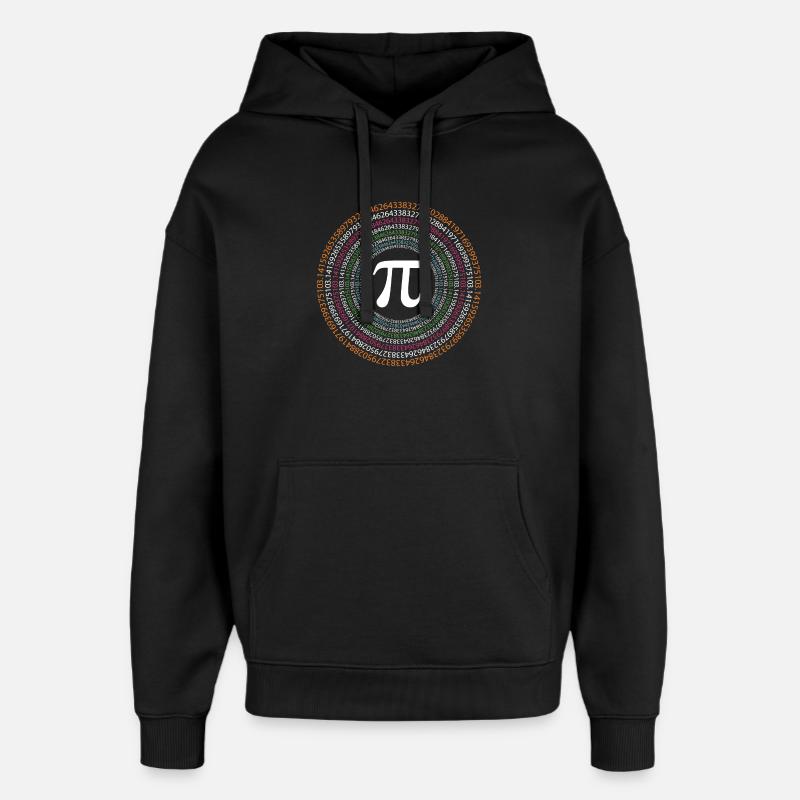 Pi Day - Happy Pi Day - Oversized Unisex Hoodie by Stanley/Stella - black