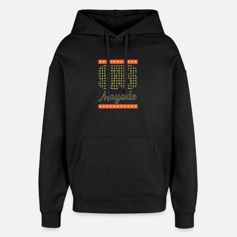 T SHIRT 976 MAYOTTE_MAHORAIS_MAHORAISE - Sweat à capuche unisexe Stanley/Stella Oversized - noir