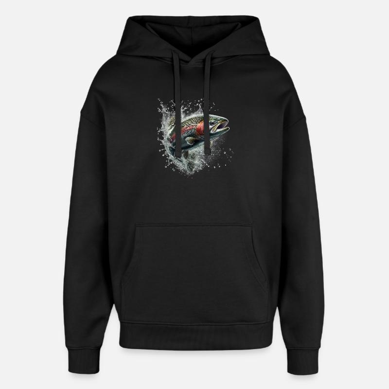 Forelle - Oversized Unisex Hoodie von Stanley/Stella - Schwarz