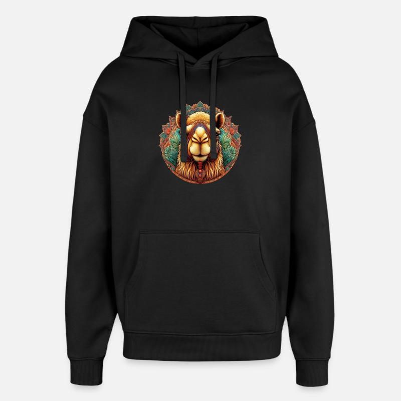 Kamel - Oversized Unisex Hoodie von Stanley/Stella - Schwarz