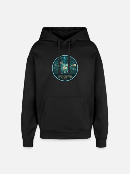 Illustration Clemenswerth Castle, Germany - Oversized Unisex Hoodie by Stanley/Stella - black