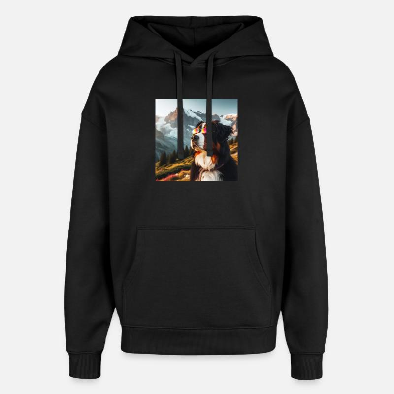 Bouvier bernois - Sweat à capuche unisexe Stanley/Stella Oversized - noir