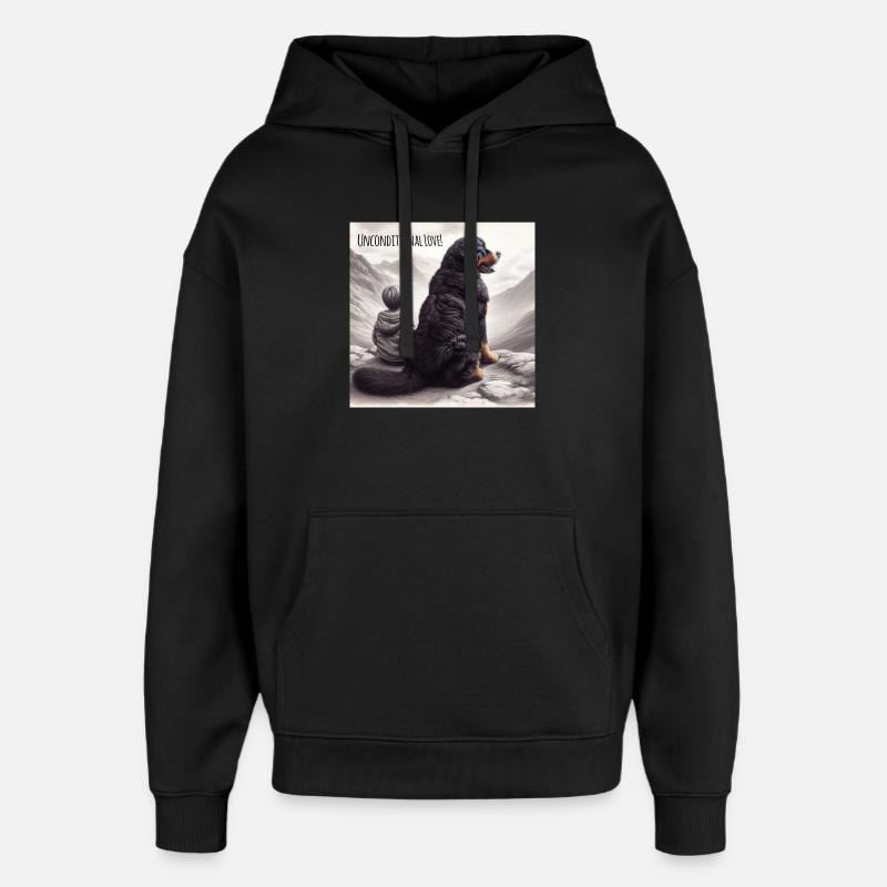 Bouvier bernois - Sweat à capuche unisexe Stanley/Stella Oversized - noir