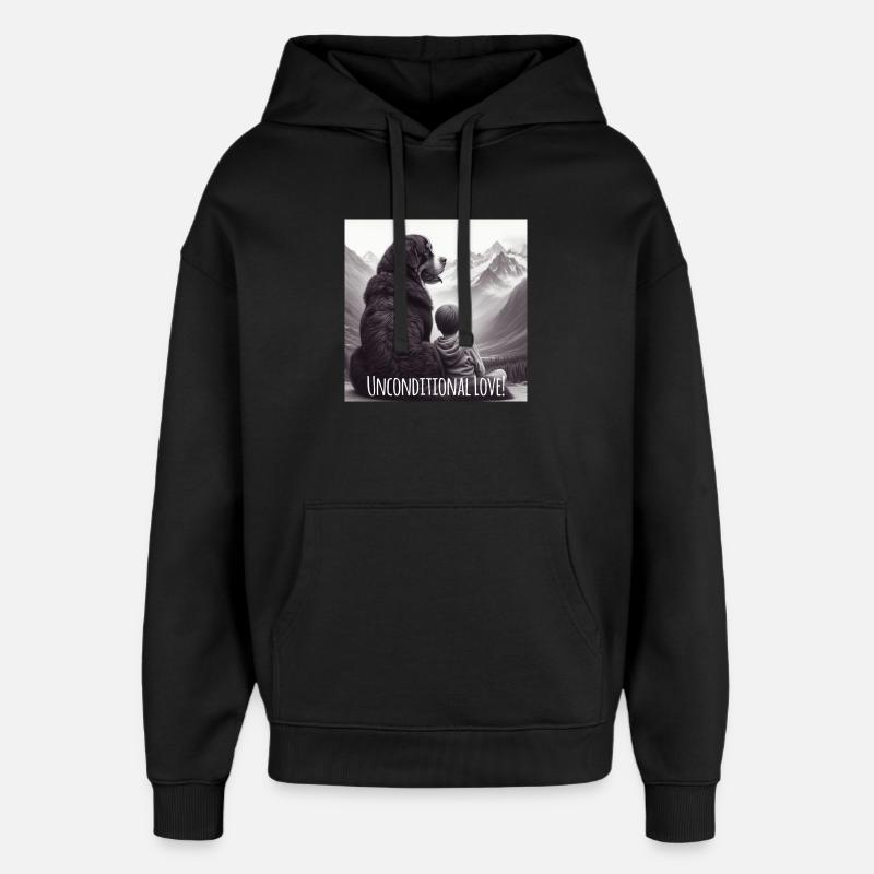 Bouvier bernois - Sweat à capuche unisexe Stanley/Stella Oversized - noir