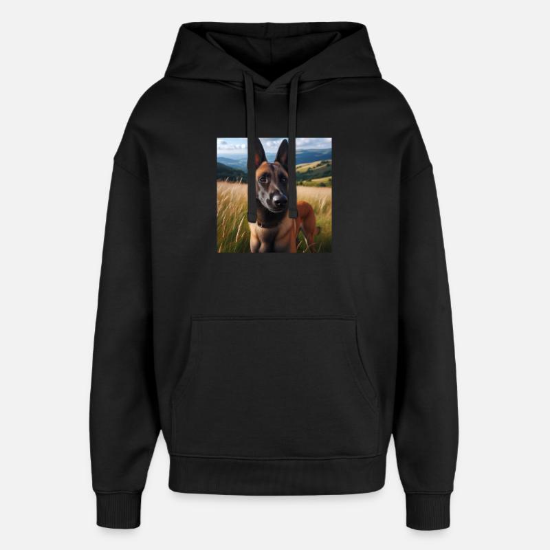 Belgischer Malinois - Oversized Unisex Hoodie von Stanley/Stella - Schwarz