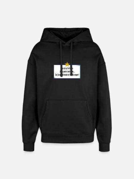 I'm talking to myself - Oversized Unisex Hoodie by Stanley/Stella - black