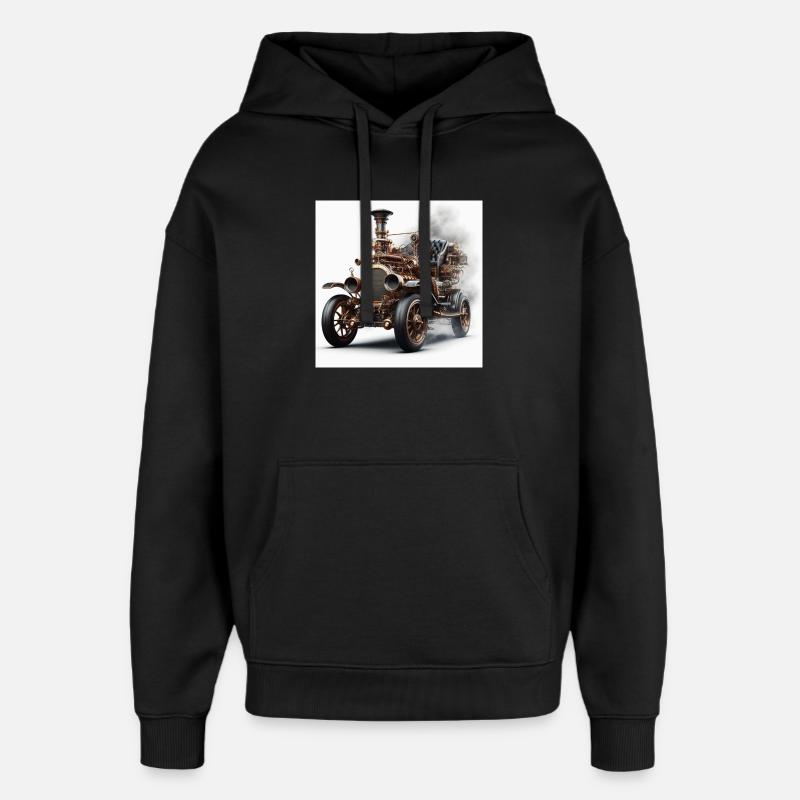 Wagon à vapeur - Sweat à capuche unisexe Stanley/Stella Oversized - noir