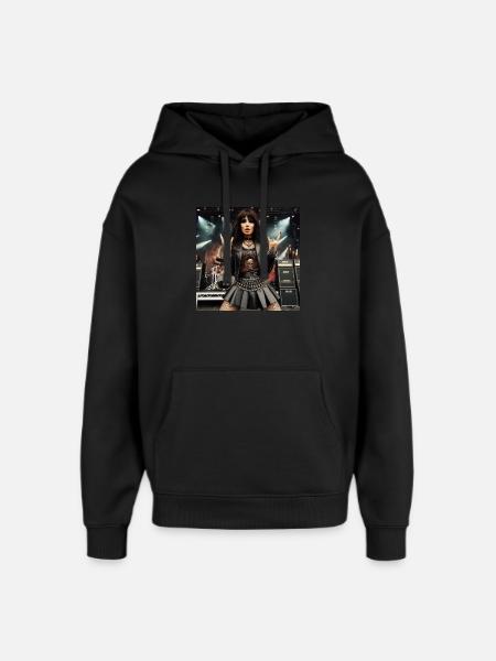 Metalhead devant la scène - Sweat à capuche unisexe Stanley/Stella Oversized - noir
