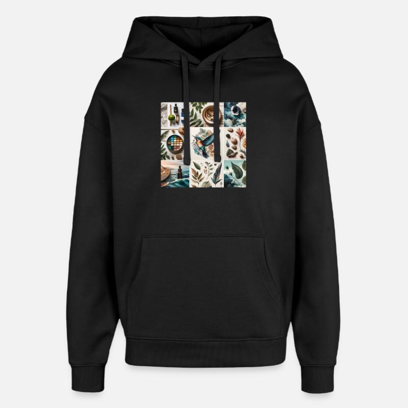 La nature dans l’art - Sweat à capuche unisexe Stanley/Stella Oversized - noir