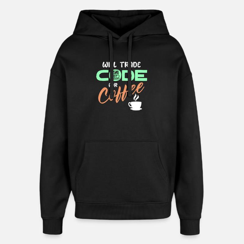 Programmer Developer Code Statement Computer - Oversized Unisex Hoodie by Stanley/Stella - black