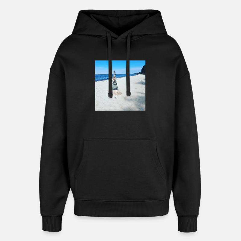 JensJensen - Oversized Unisex Hoodie von Stanley/Stella - Schwarz