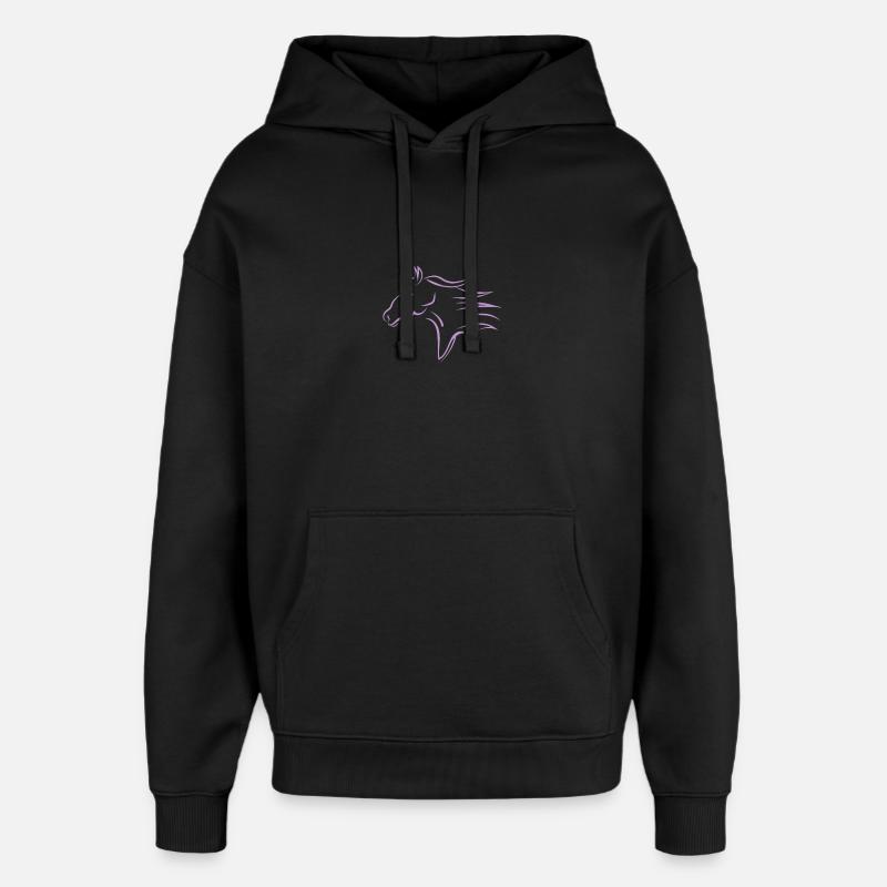 Tête de cheval rapide - Sweat à capuche unisexe Stanley/Stella Oversized - noir