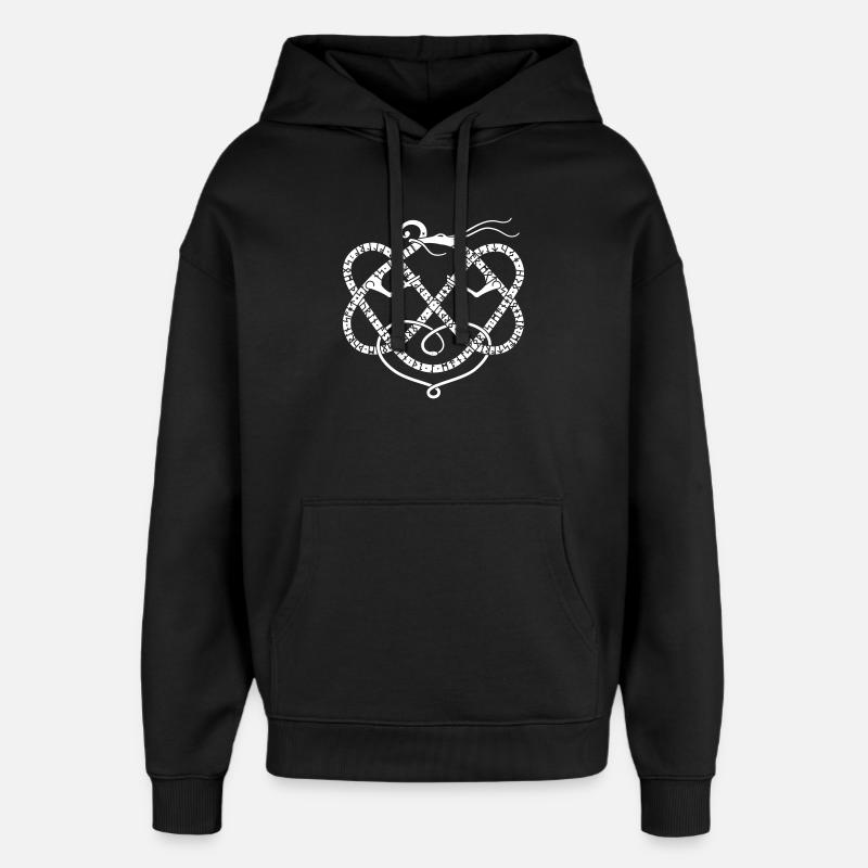 Völuspá 10 - Sweat à capuche unisexe Stanley/Stella Oversized - noir