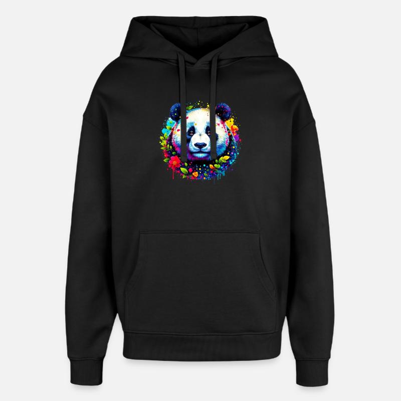 Panda - Oversized Unisex Hoodie von Stanley/Stella - Schwarz