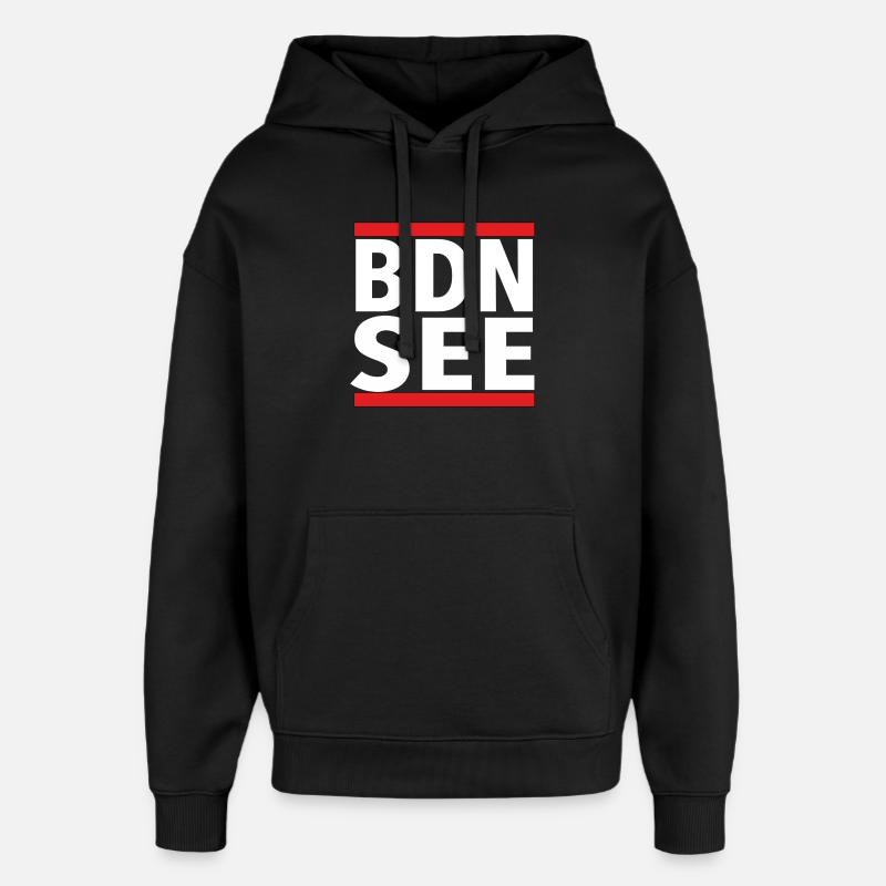BDN SEE - Oversized Unisex Hoodie von Stanley/Stella - Schwarz