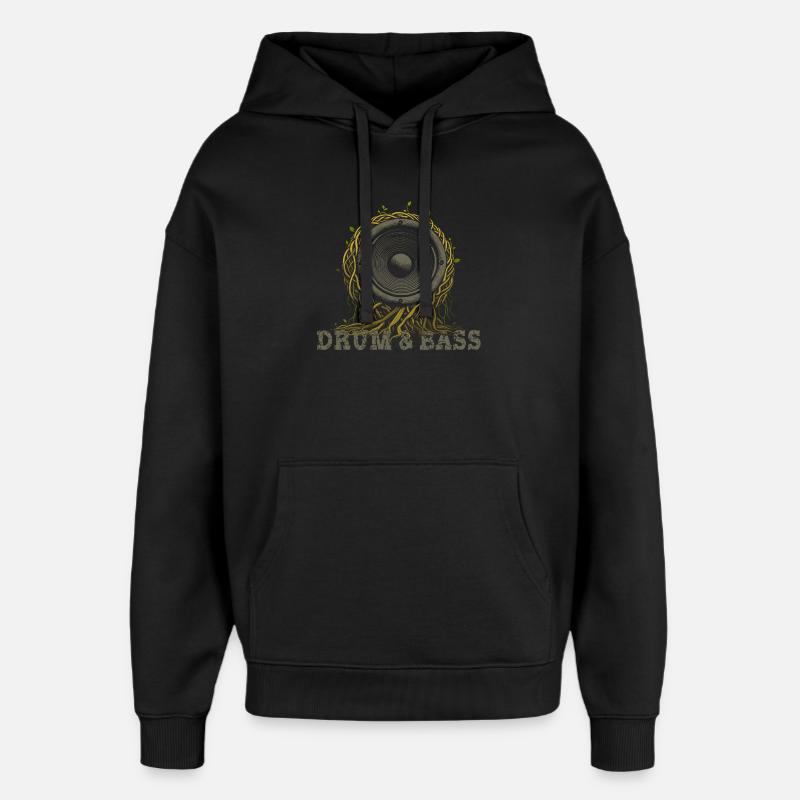 DNB Dschungelwurzeln & Steine - Oversized Unisex Hoodie von Stanley/Stella - Schwarz