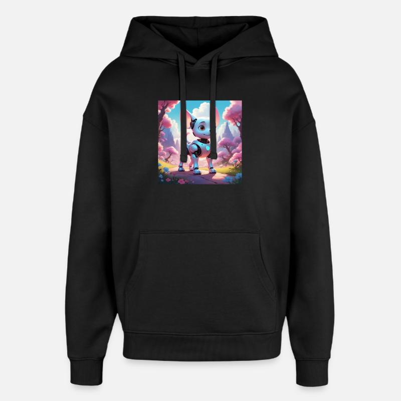 Robodog - Oversized Unisex Hoodie von Stanley/Stella - Schwarz