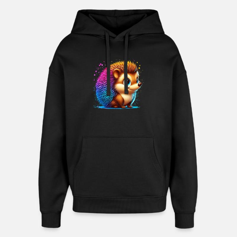 Igel - Oversized Unisex Hoodie von Stanley/Stella - Schwarz