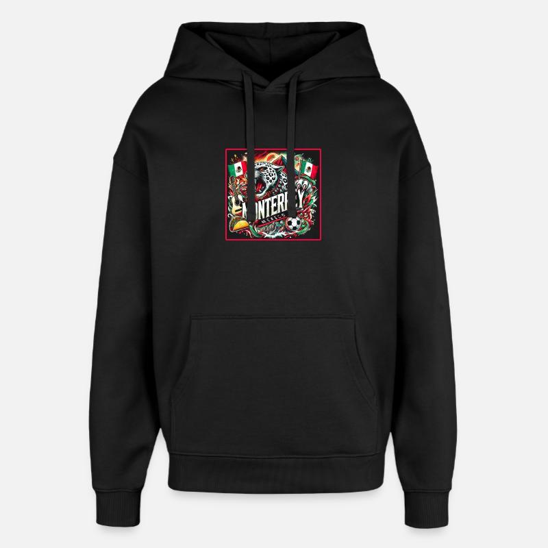 Monterrey Mexiko Städte Design - Oversized Unisex Hoodie von Stanley/Stella - Schwarz