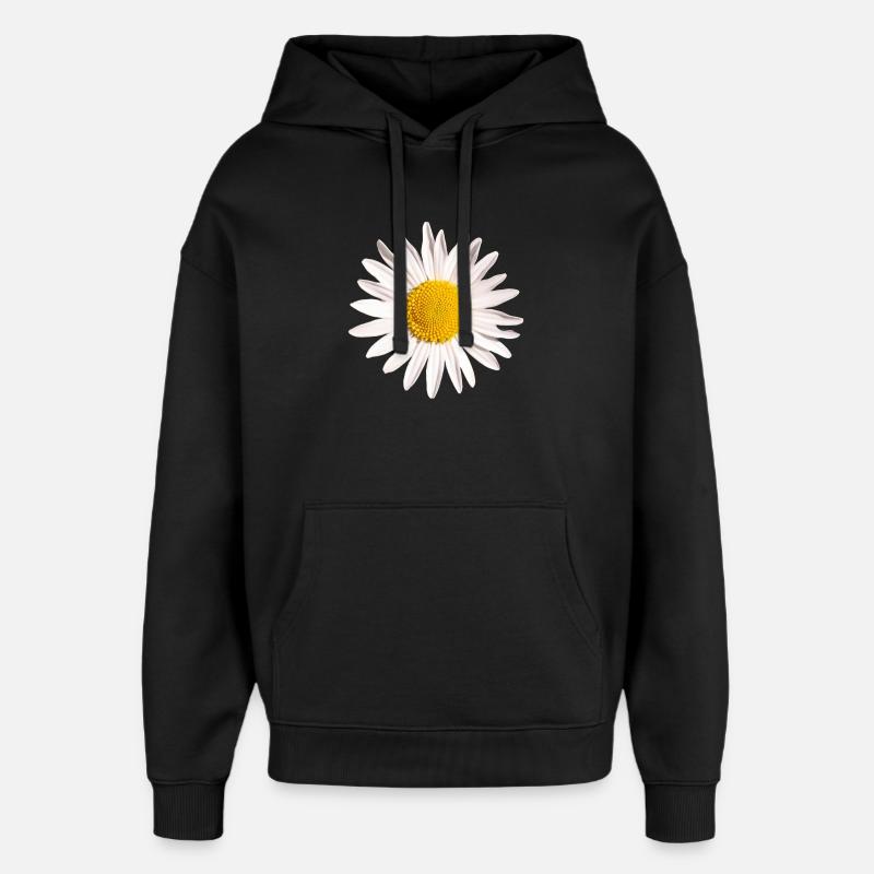 Gänseblümchen - Oversized Unisex Hoodie von Stanley/Stella - Schwarz