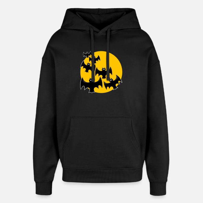 Chauves-souris d’Halloween - Sweat à capuche unisexe Stanley/Stella Oversized - noir