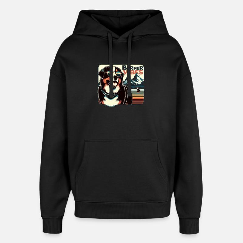 Bouvier bernois - Sweat à capuche unisexe Stanley/Stella Oversized - noir