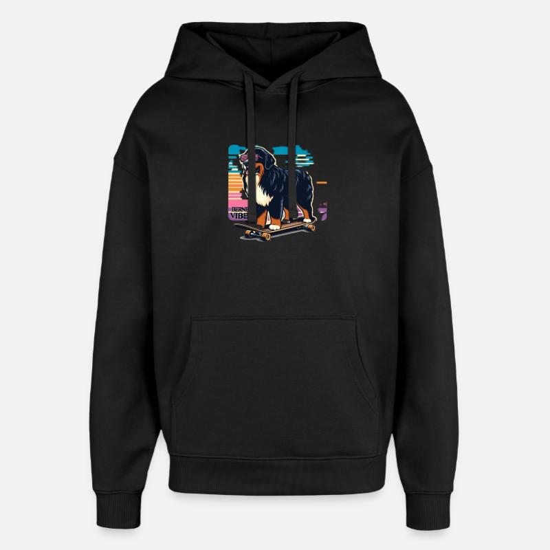 Bouvier bernois - Sweat à capuche unisexe Stanley/Stella Oversized - noir