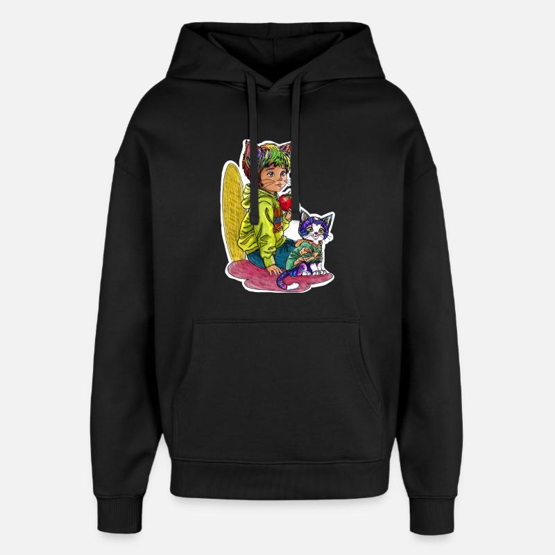 Beste Freunde - Oversized Unisex Hoodie von Stanley/Stella - Schwarz