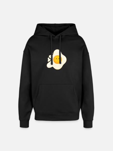 Sweet fried egg - Oversized Unisex Hoodie by Stanley/Stella - black