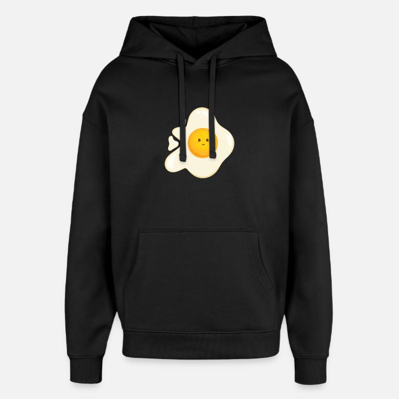 Oeuf au plat sucré - Sweat à capuche unisexe Stanley/Stella Oversized - noir