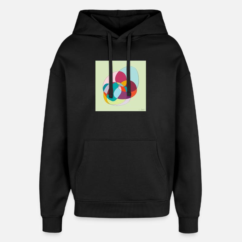 Verschlungene Farbübergänge - Oversized Unisex Hoodie von Stanley/Stella - Schwarz